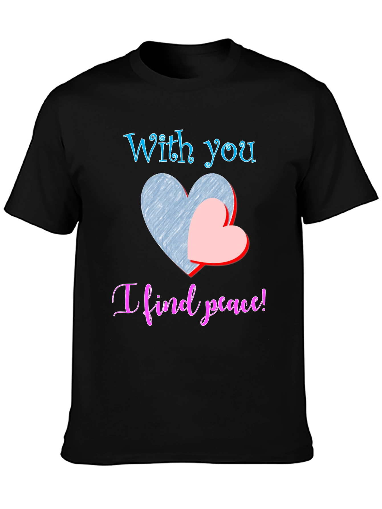 With You I Find Peace Black T-Shirt