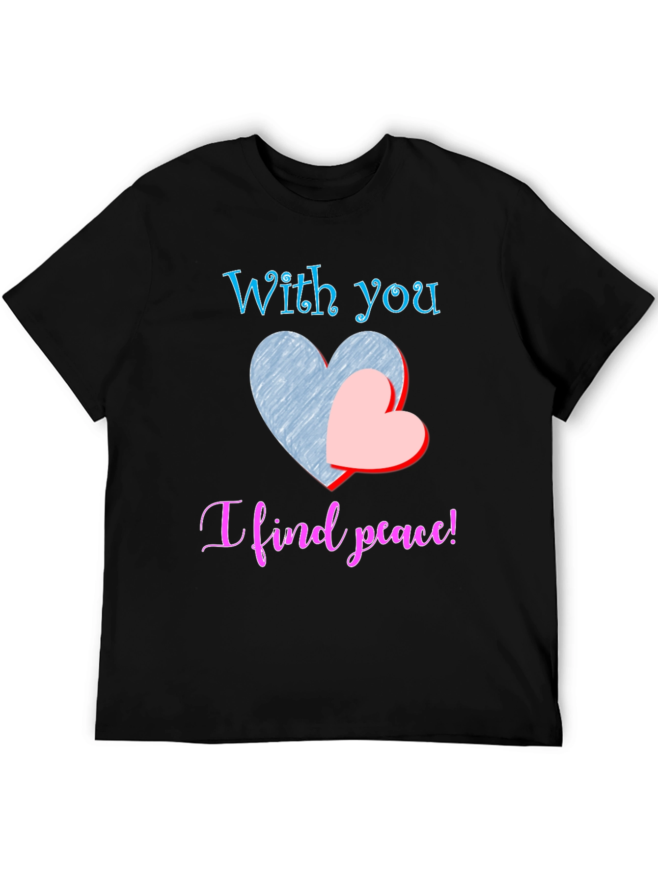 With You I Find Peace Black T-Shirt