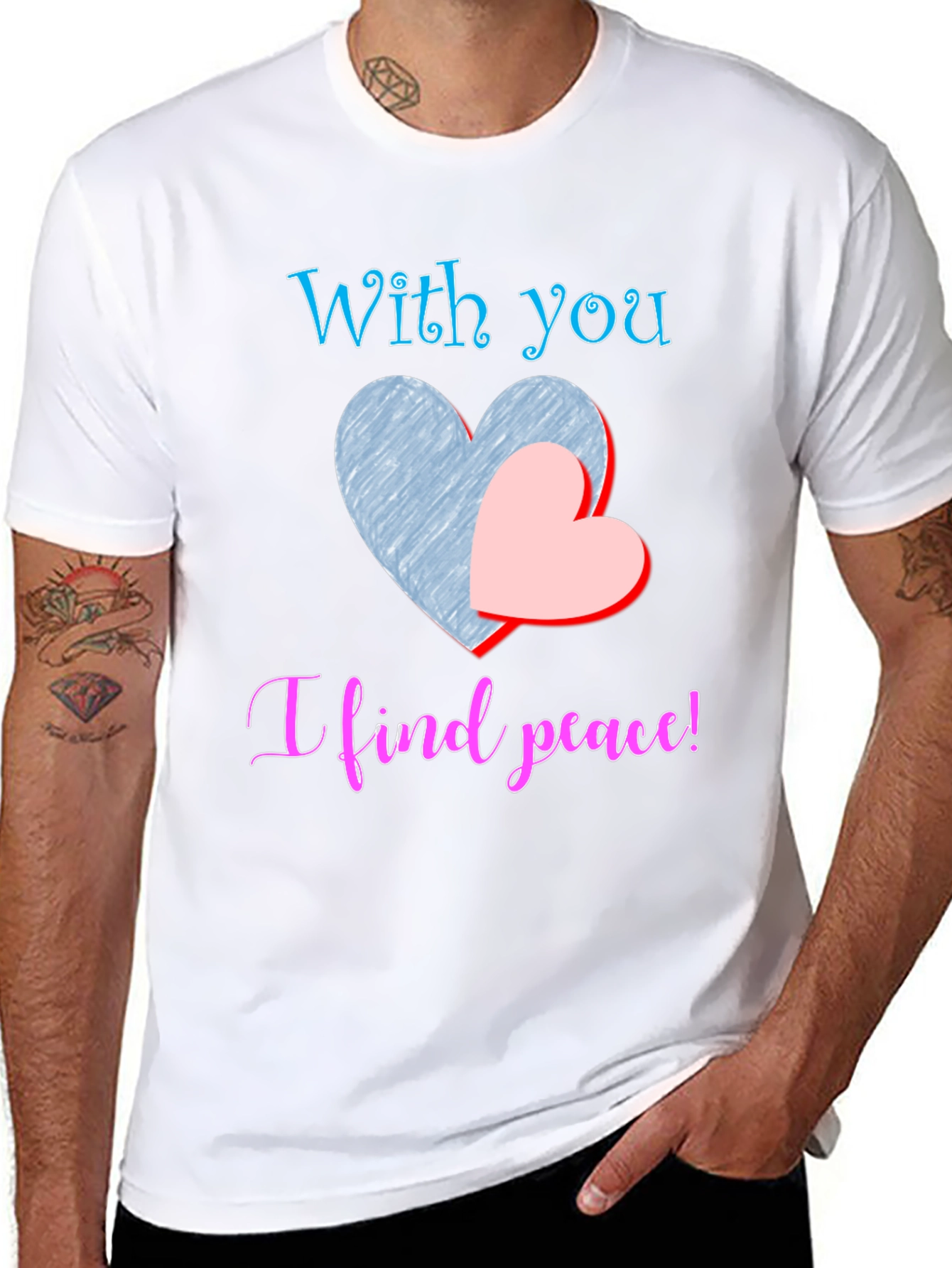 With You I Find Peace Black T-Shirt