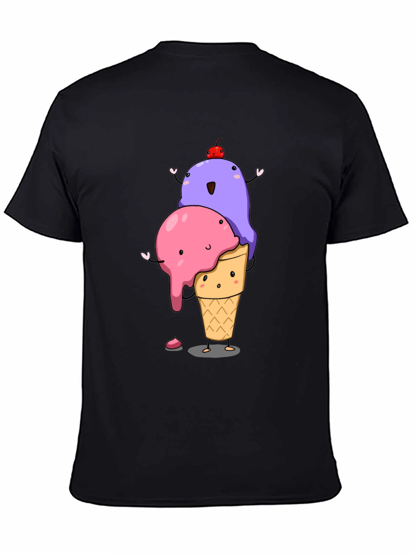 Cartoon Ice Cream T-Shirt - Cute Dessert Graphic Tee