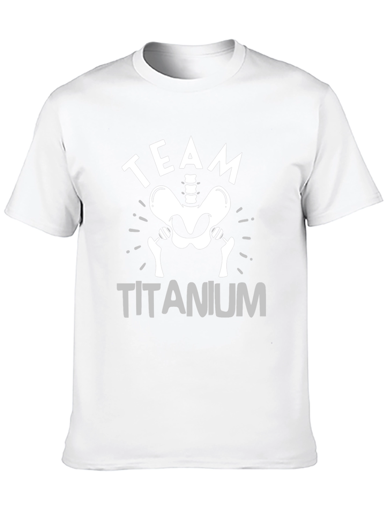 Team Titanium T-Shirt - Skeleton Weightlifting Gym Tee