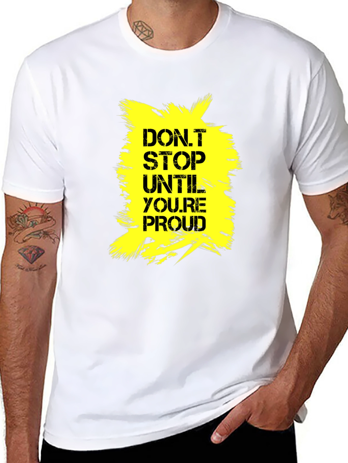 Motivational Dont Stop Until Proud Graphic Tee