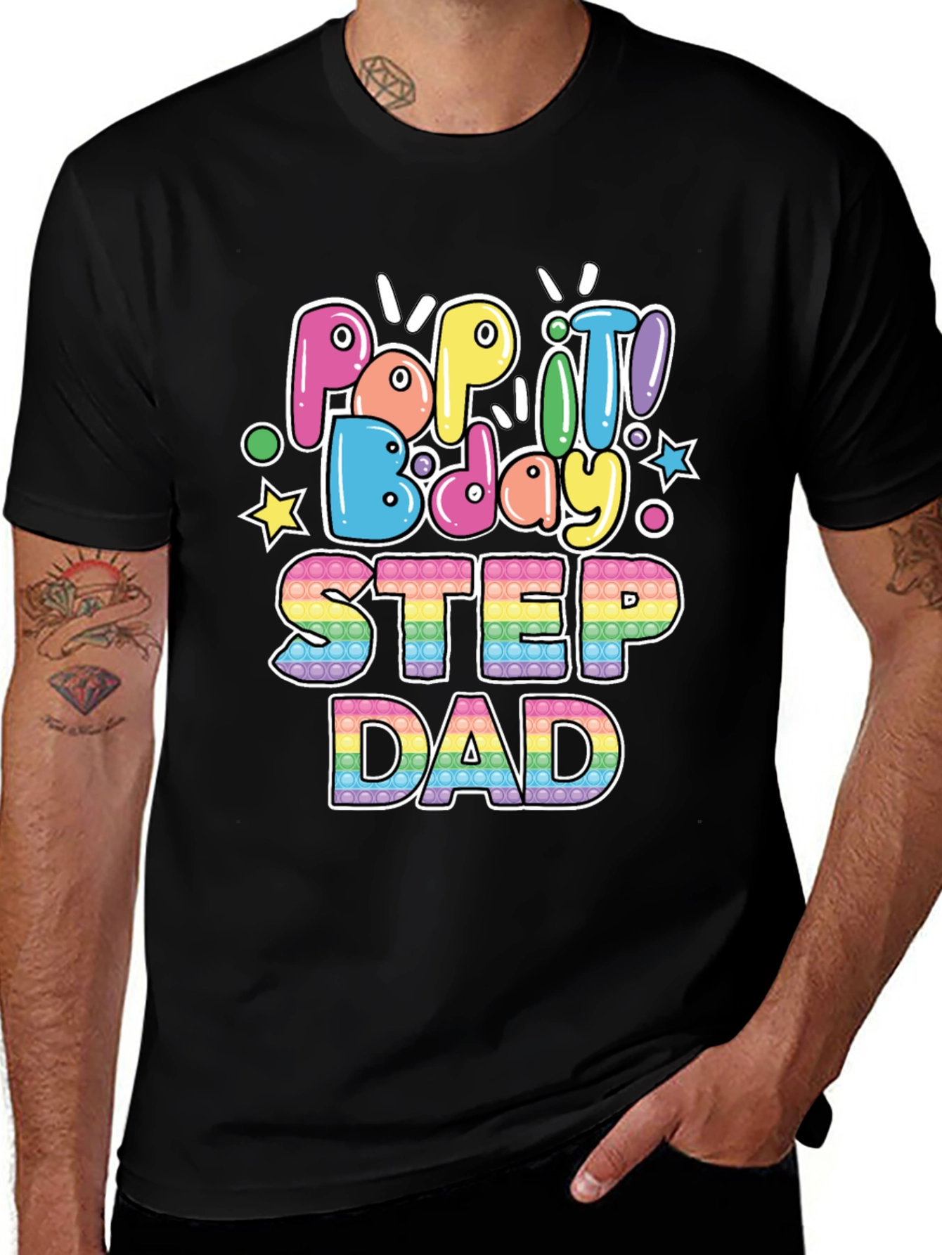 Pop It Bday Step Dad T-Shirt