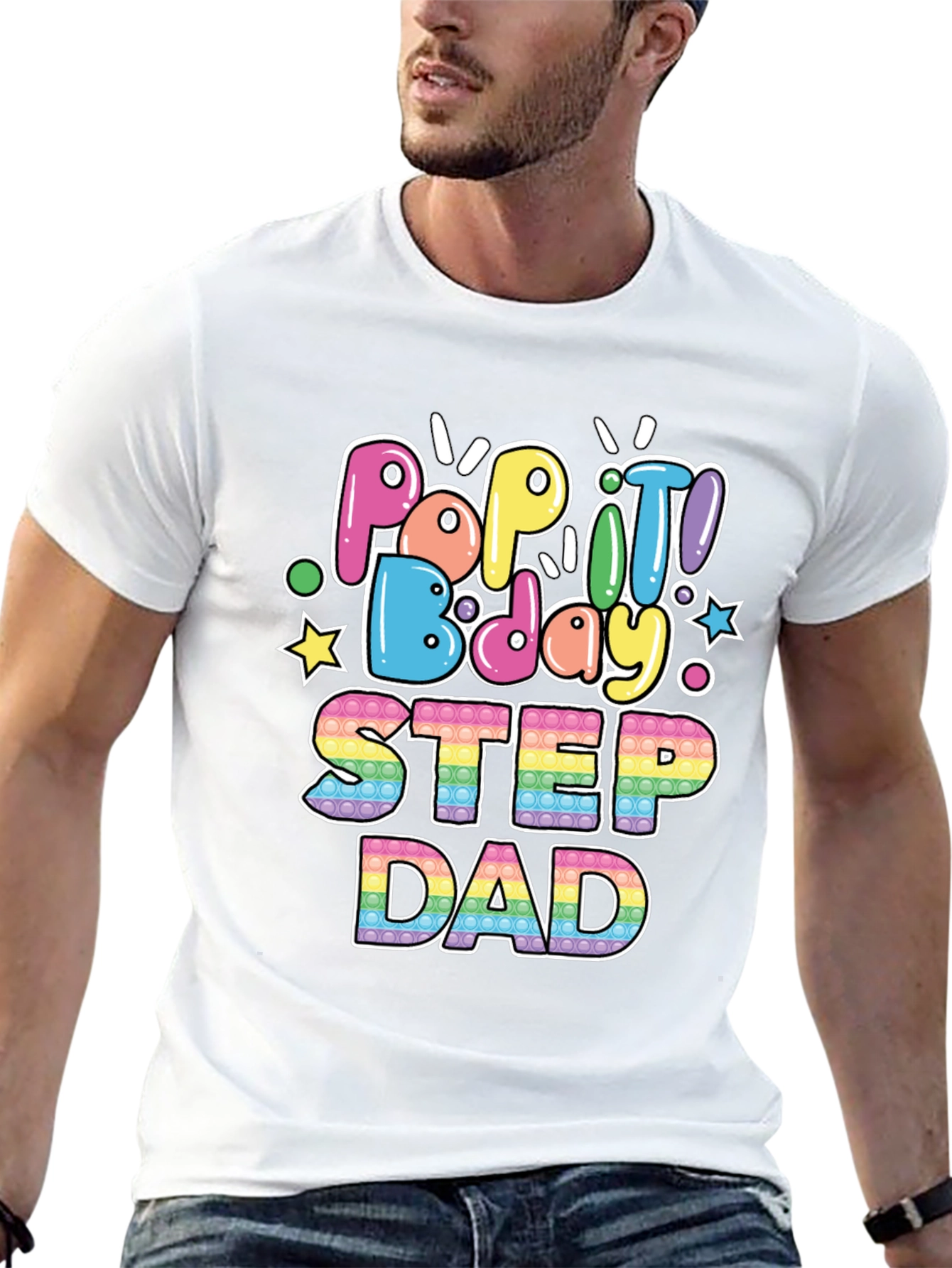 Pop It Bday Step Dad T-Shirt