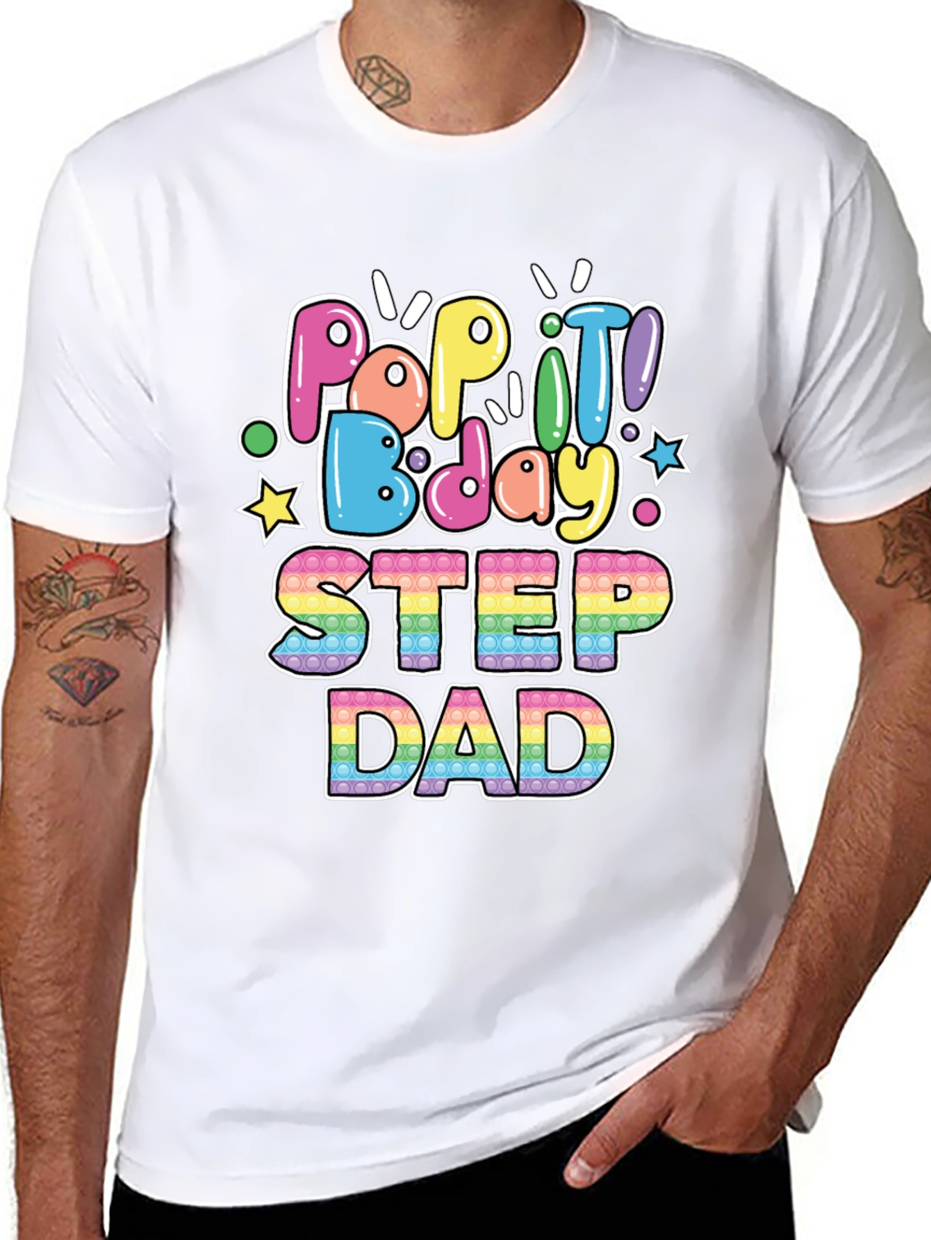Pop It Bday Step Dad T-Shirt