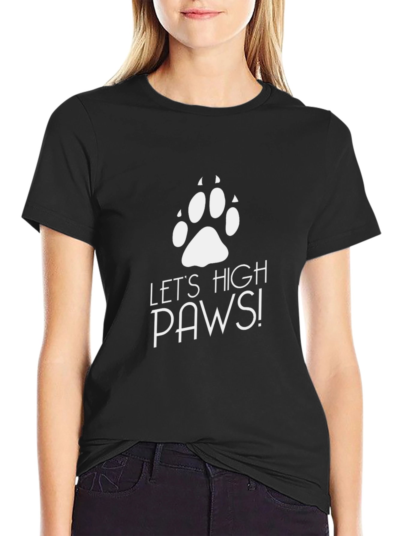 Lets High Paws Black T-Shirt