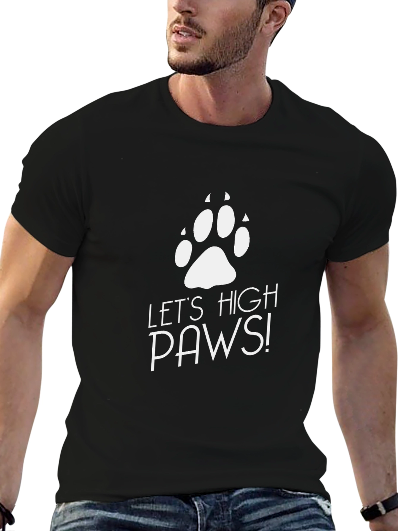 Lets High Paws Black T-Shirt