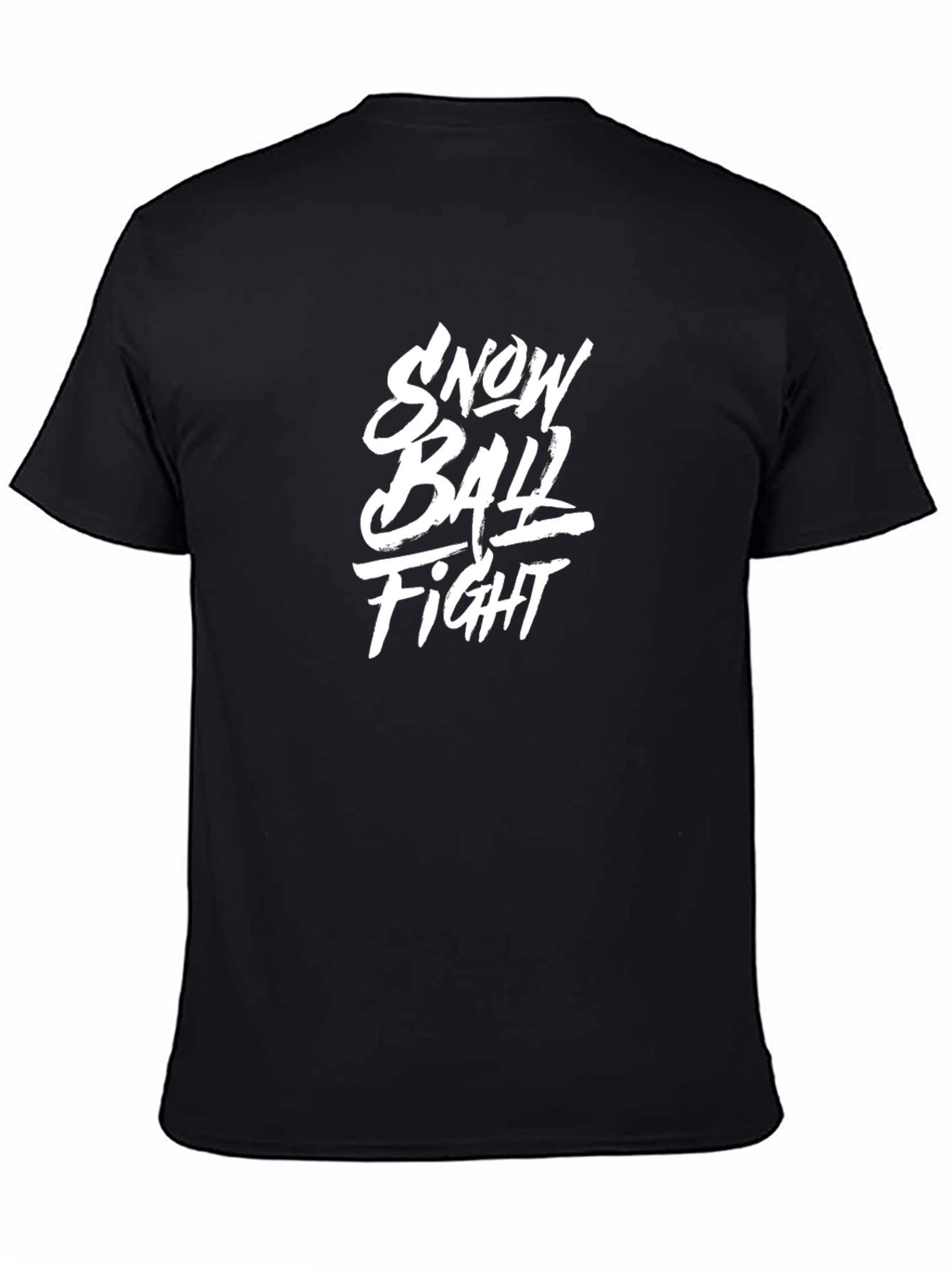 Snowball Fight Graphic Black T-Shirt