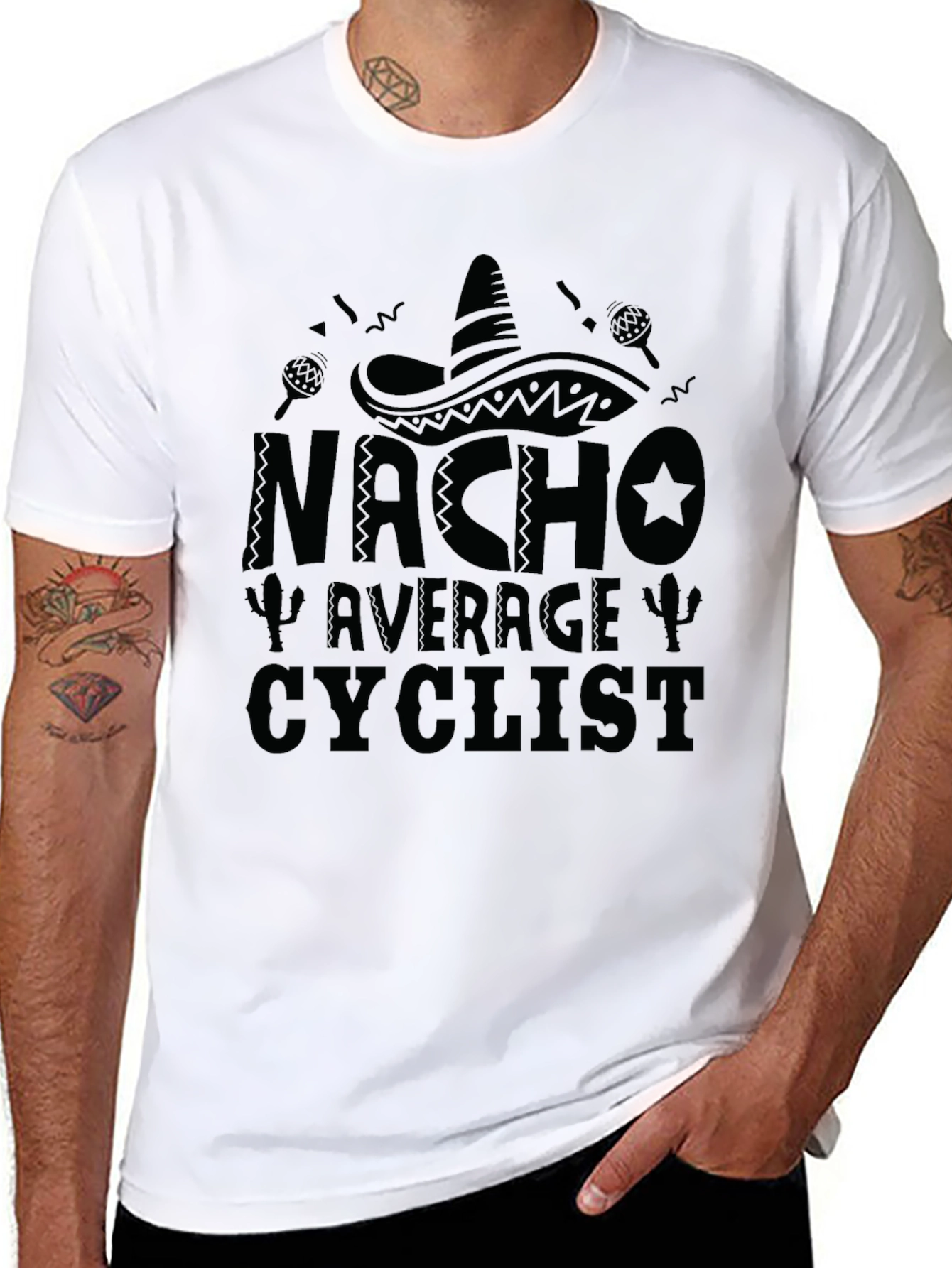 Nacho Average Cyclist Graphic T-Shirt