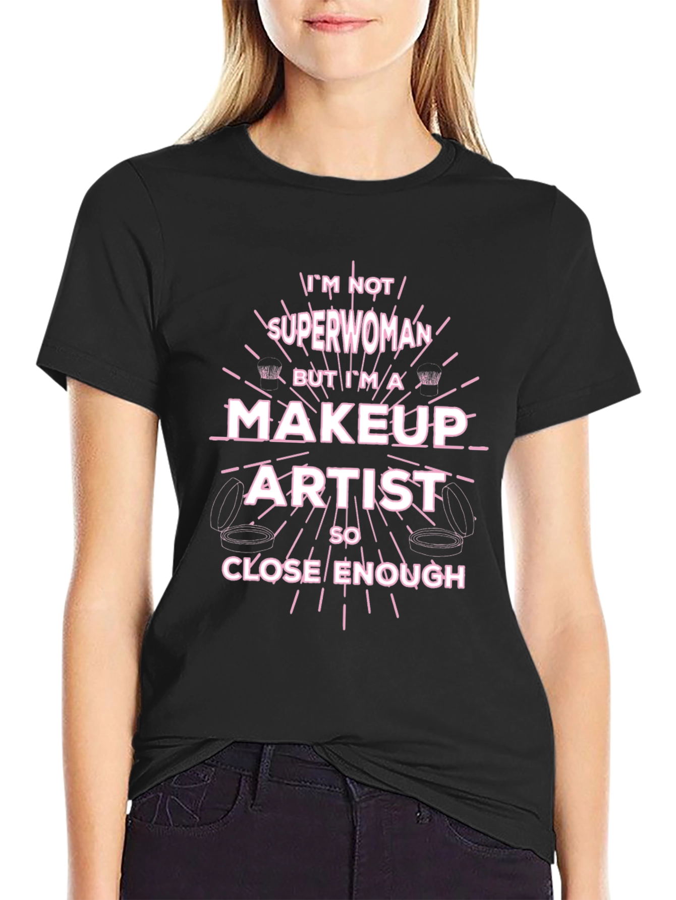 Makeup Artist Superwoman T-Shirt Funny Gift