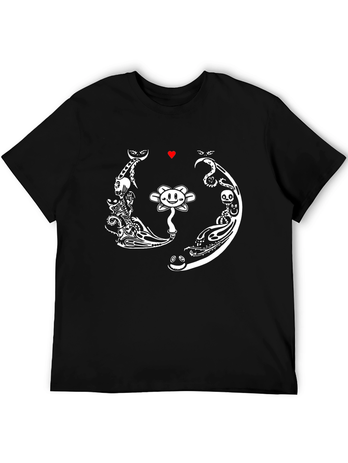 Undertale Flowey T-Shirt - Black Cotton Blend Graphic Tee