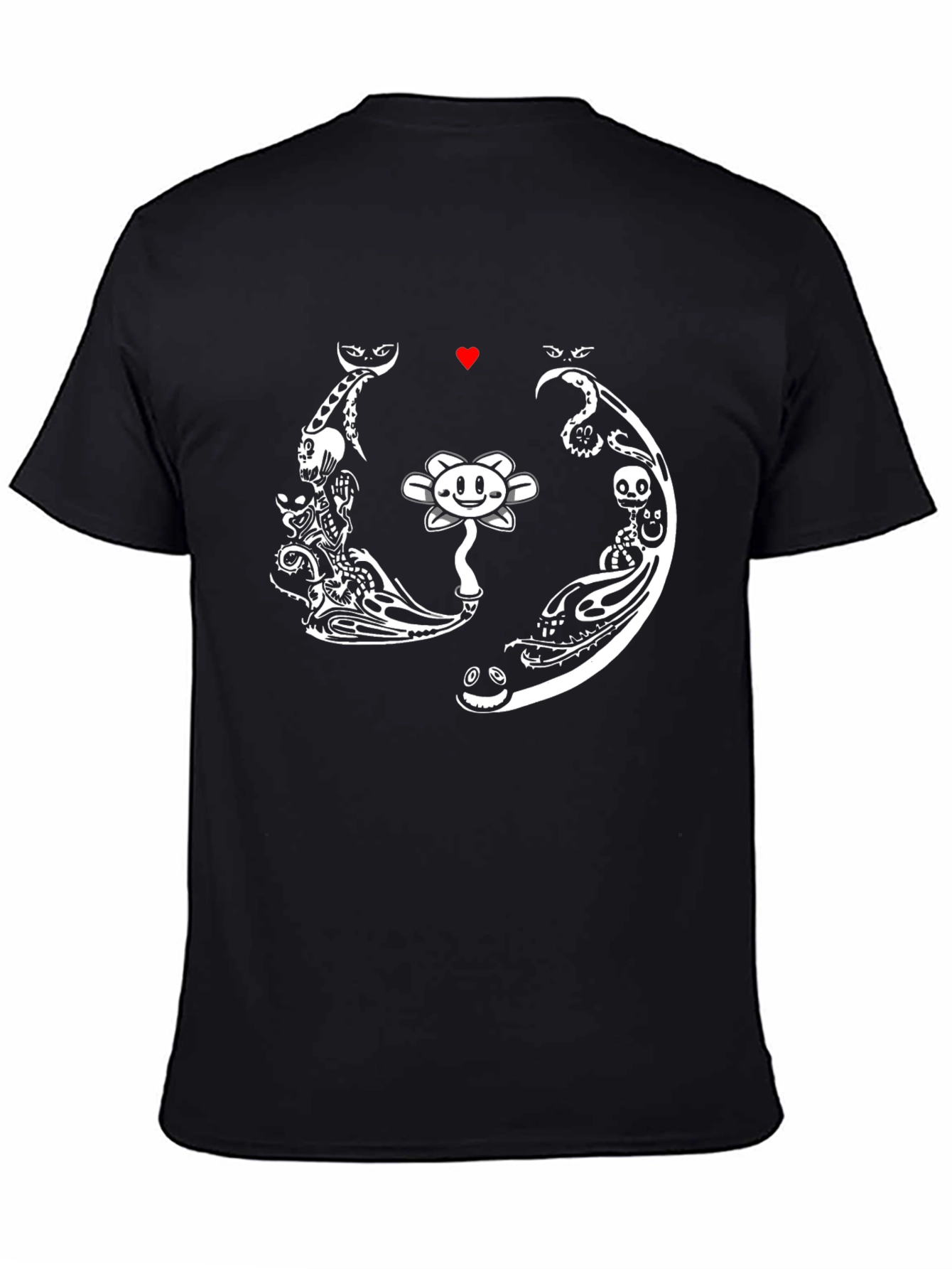 Undertale Flowey T-Shirt - Black Cotton Blend Graphic Tee