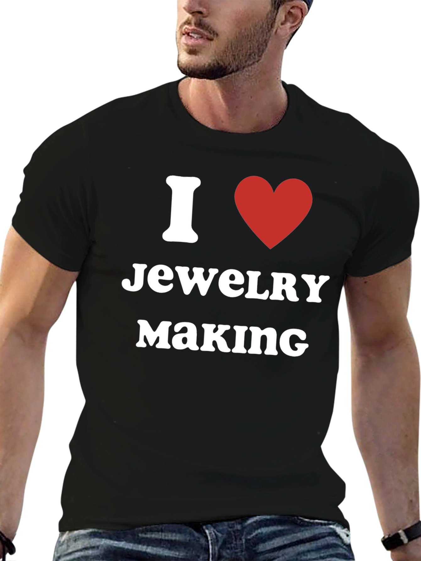 I Love Jewelry Making Black T-Shirt