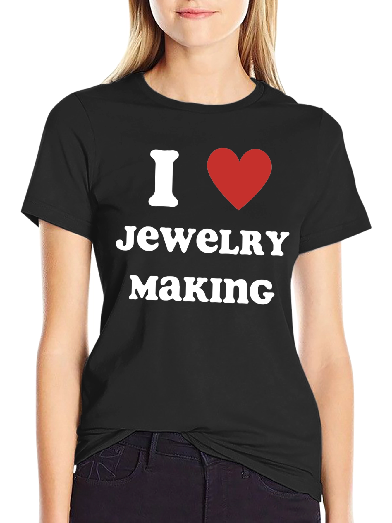 I Love Jewelry Making Black T-Shirt