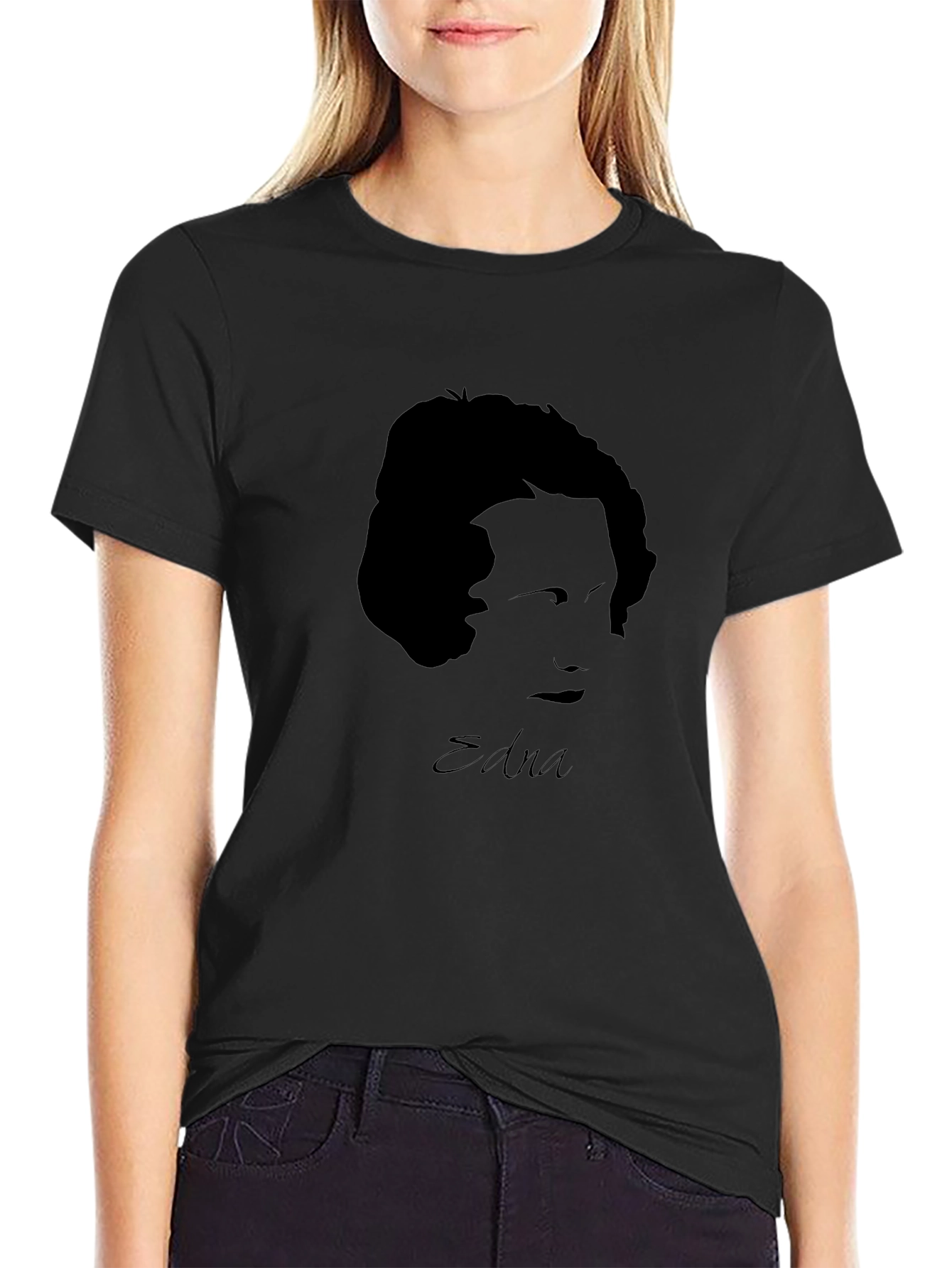 Edna Silhouette Black T-Shirt