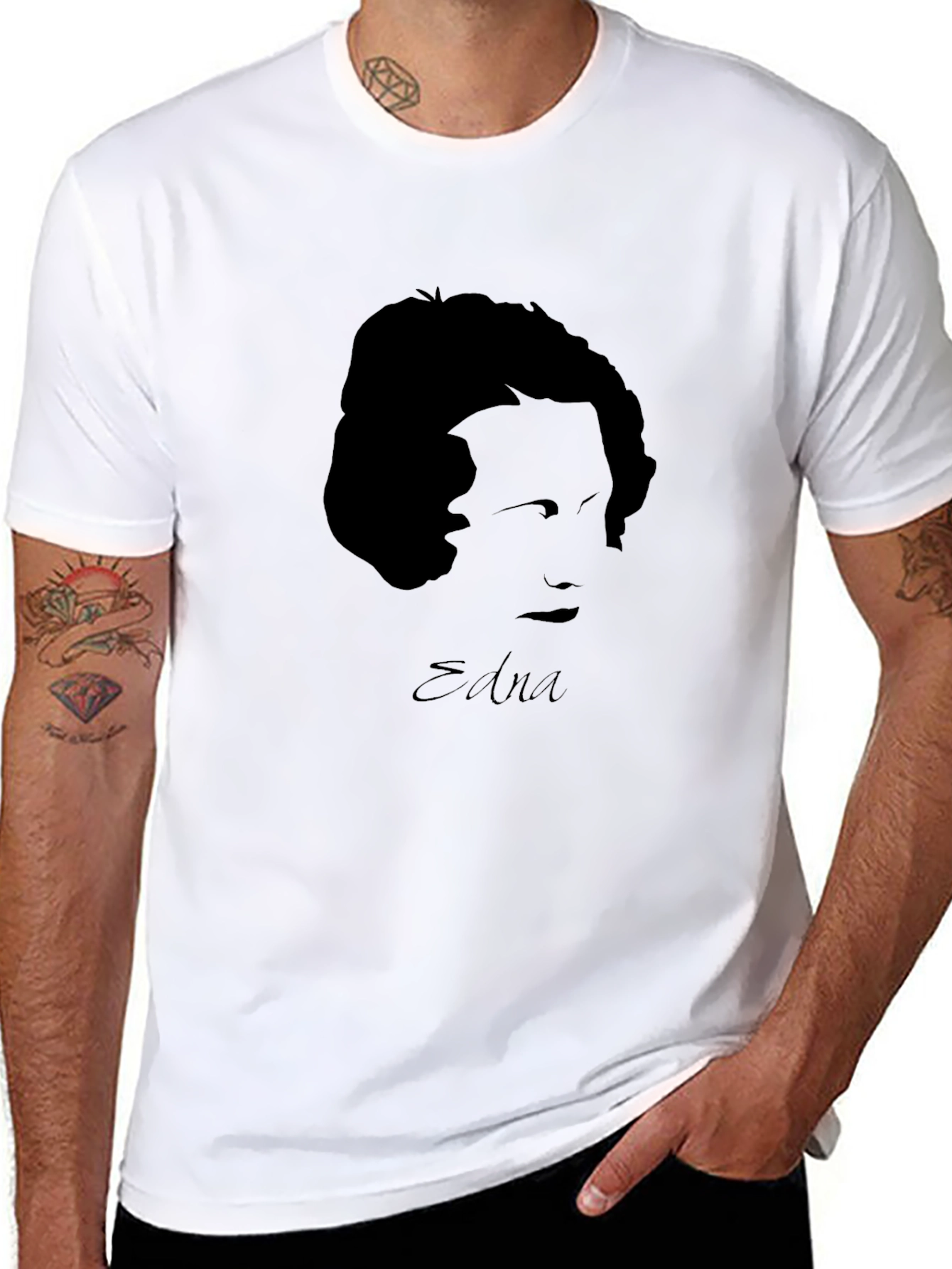 Edna Silhouette Black T-Shirt