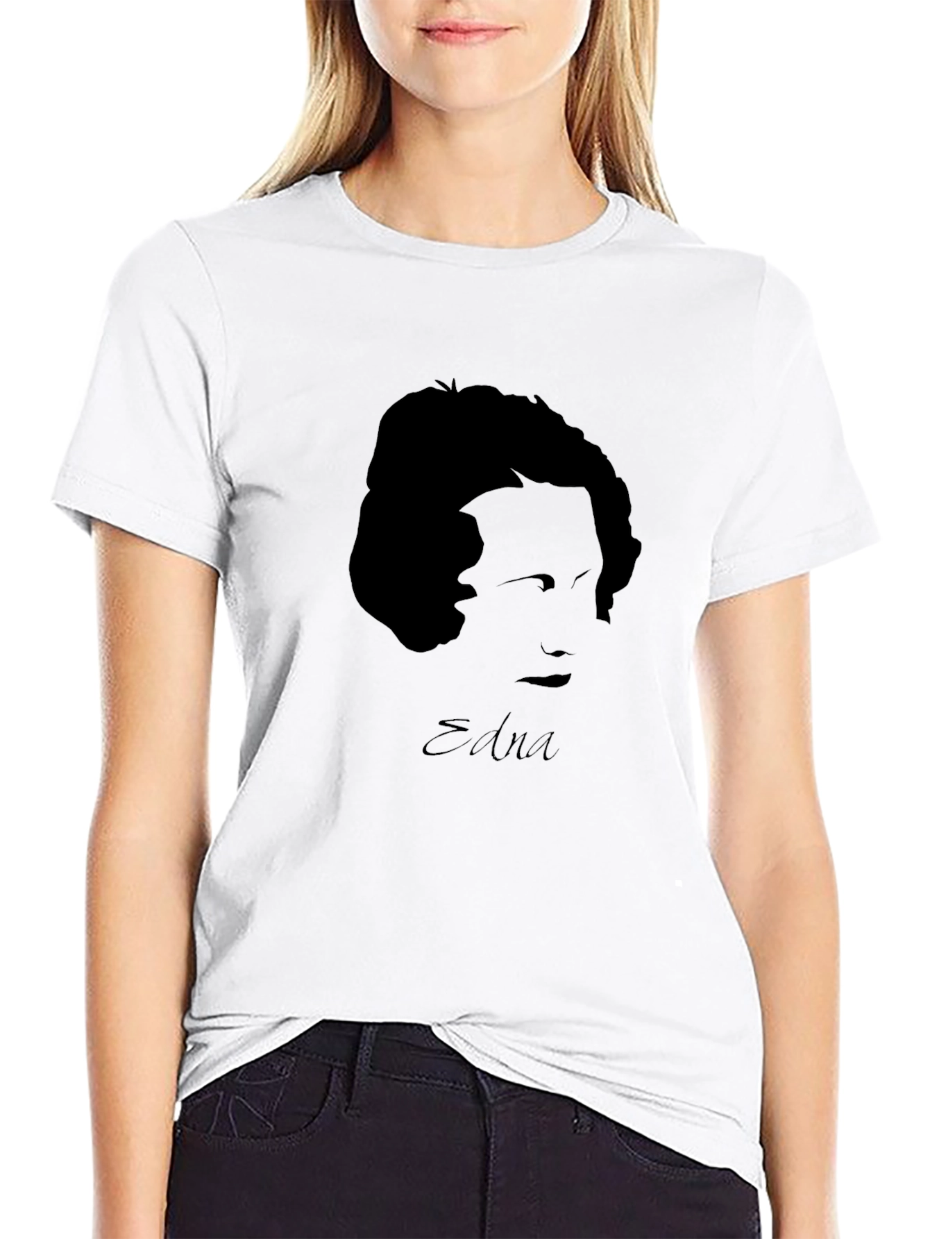 Edna Silhouette Black T-Shirt