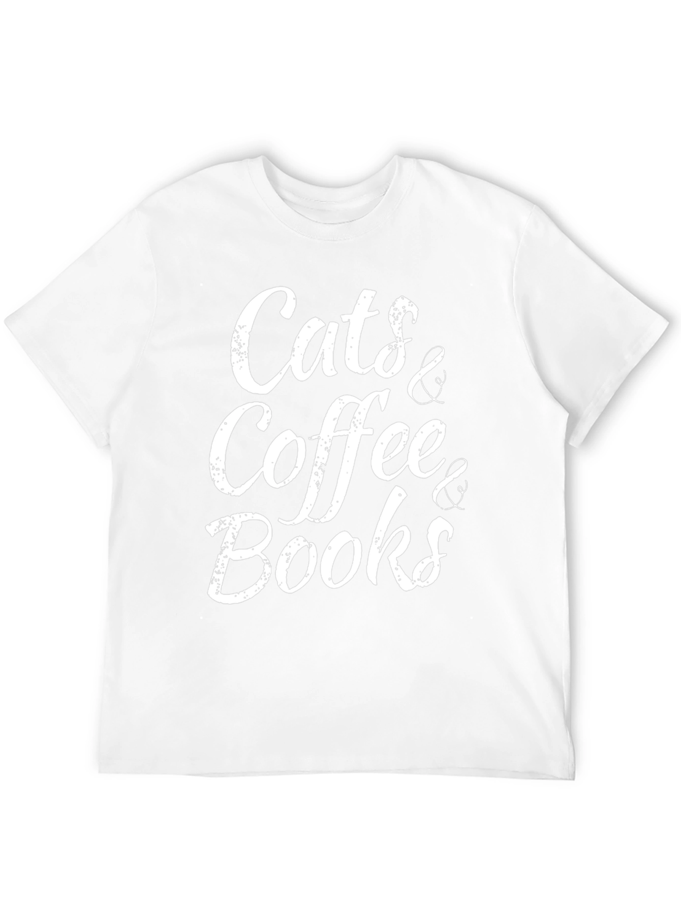 Cats Coffee Books Black T-Shirt