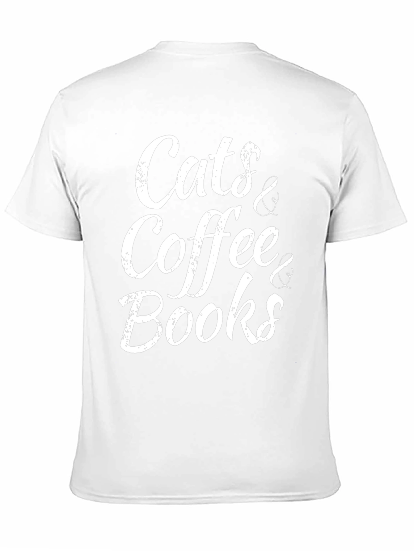 Cats Coffee Books Black T-Shirt