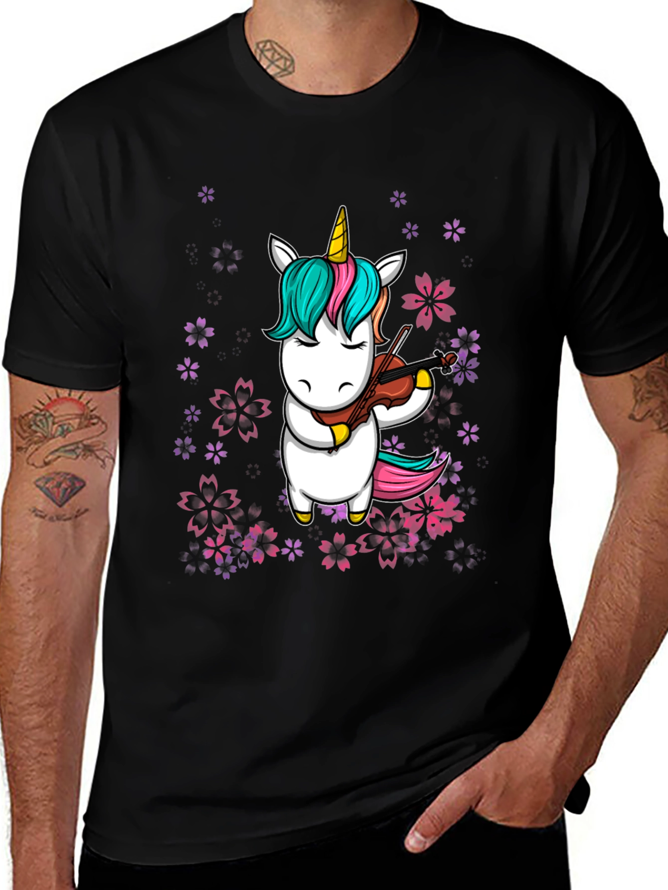 Unicorn Violinist Graphic Tee