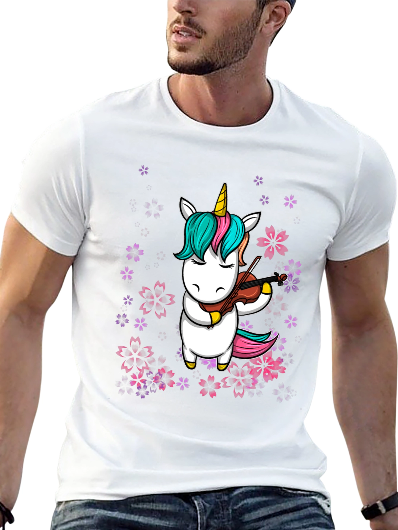 Unicorn Violinist Graphic Tee