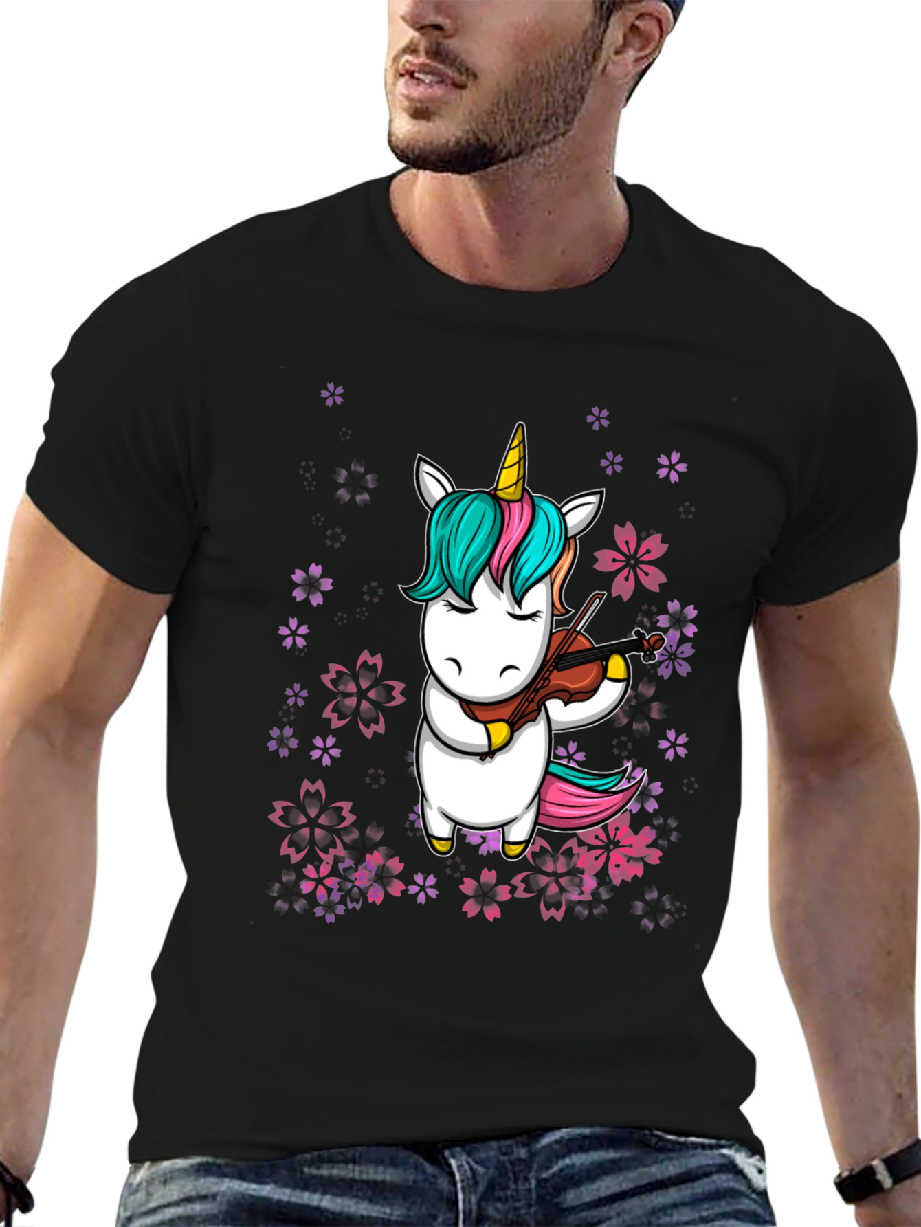 Unicorn Violinist Graphic Tee