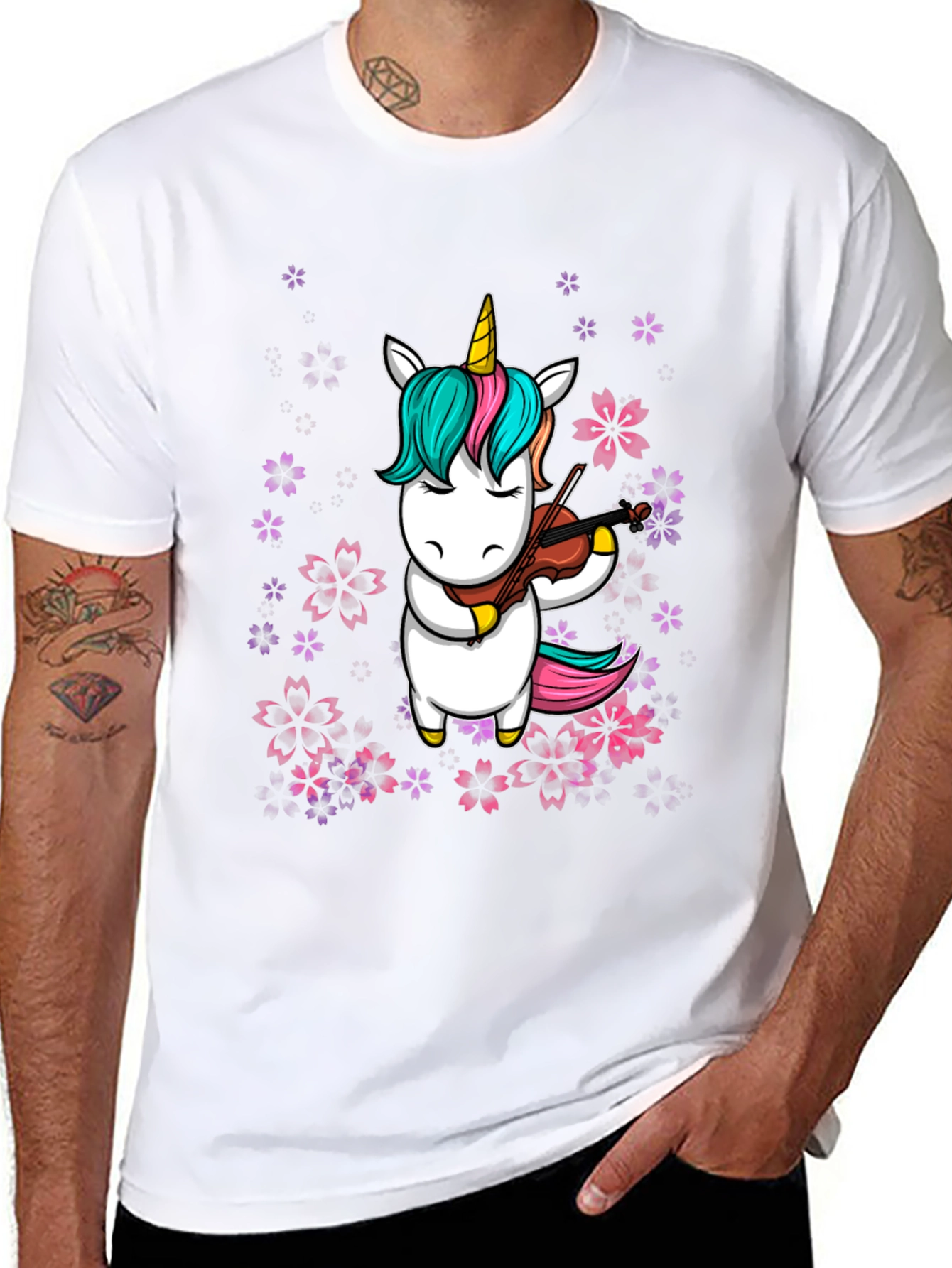 Unicorn Violinist Graphic Tee