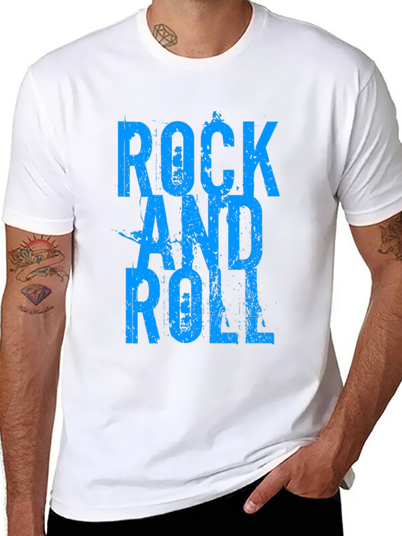 Rock and Roll Graphic Tee - Classic Black