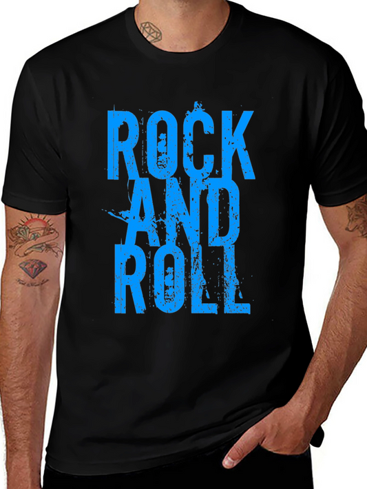 Rock and Roll Graphic Tee - Classic Black