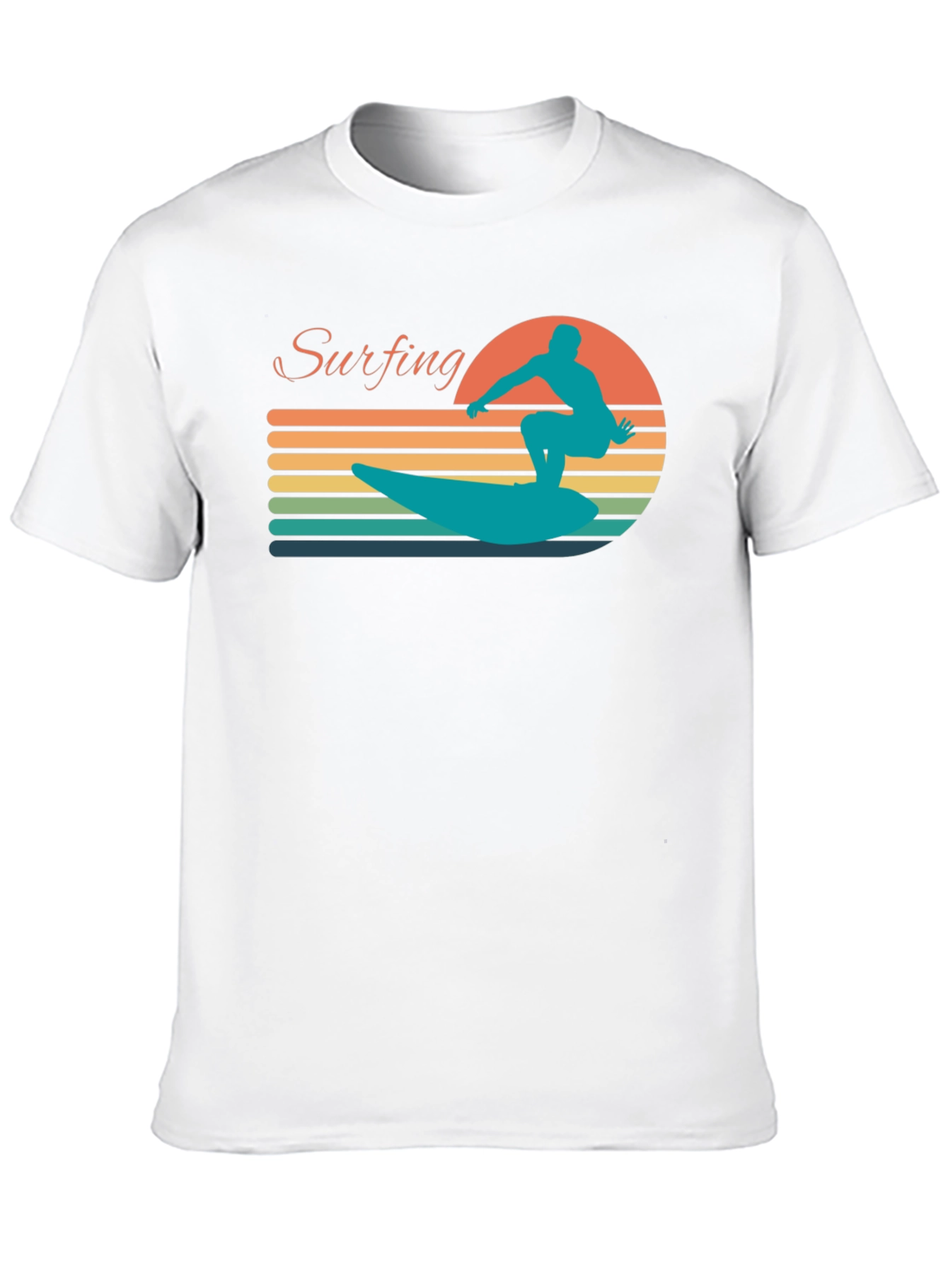Retro Surfing Silhouette Graphic Tee