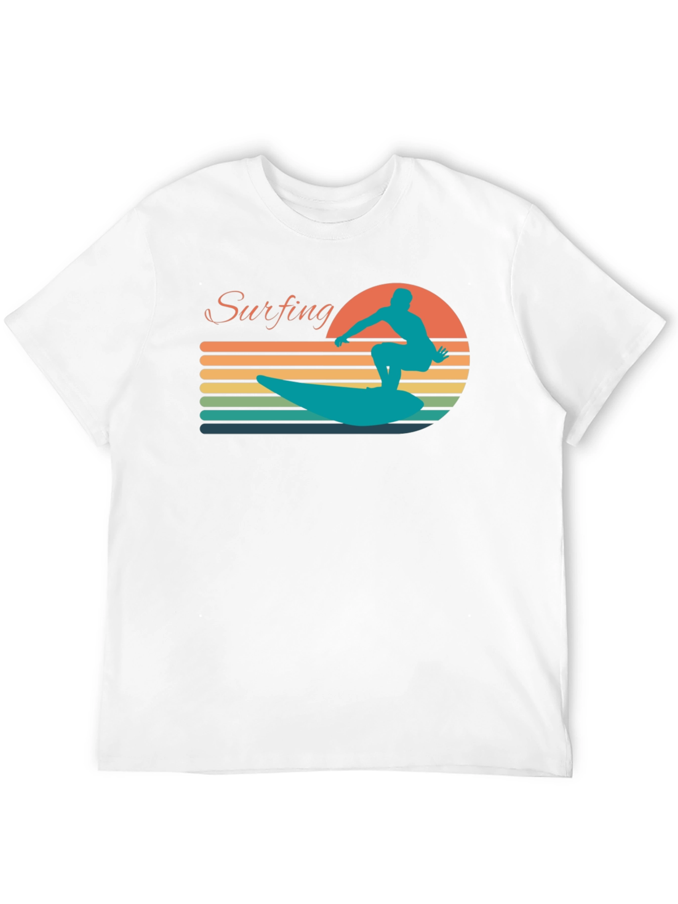 Retro Surfing Silhouette Graphic Tee