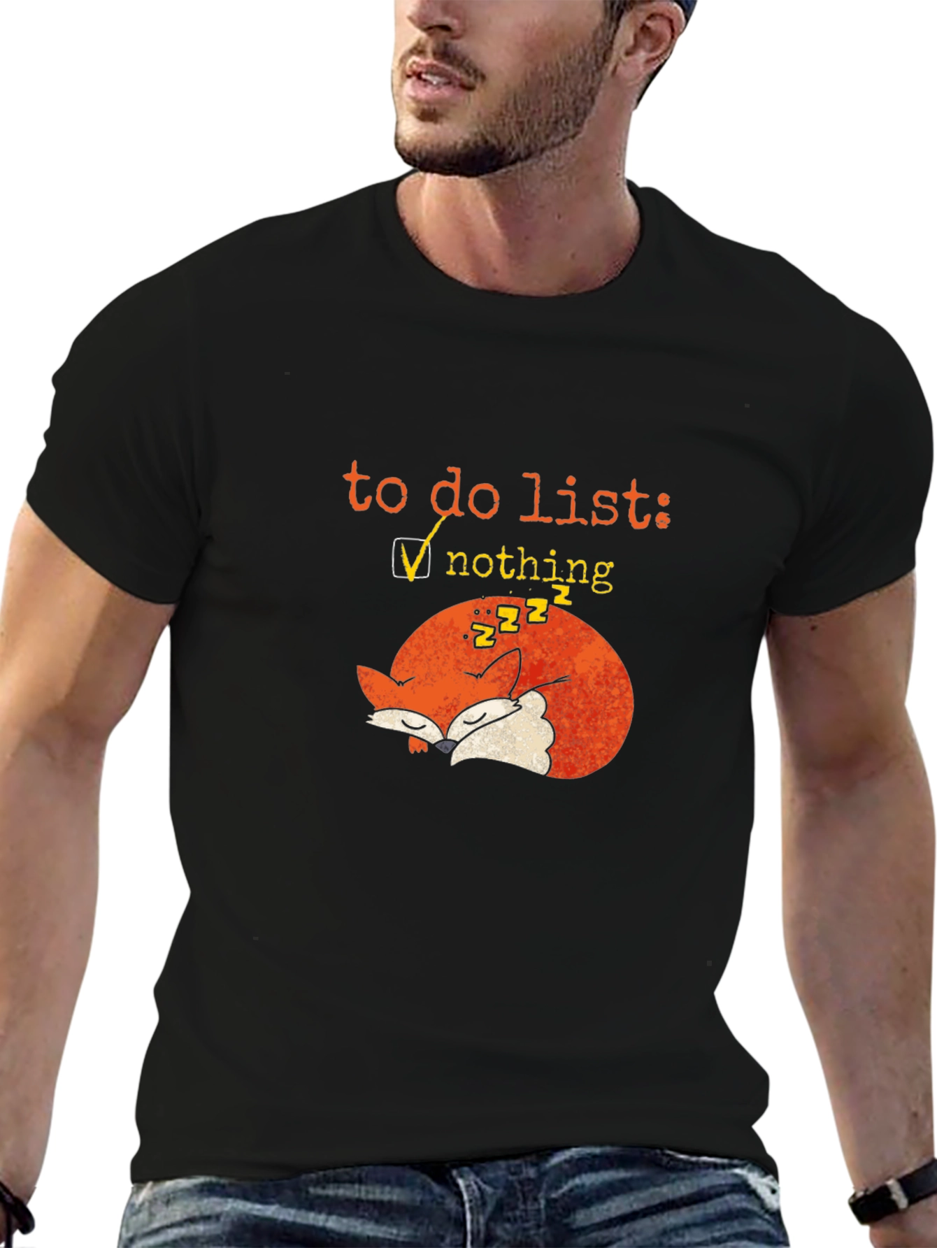 Lazy Fox To-Do List Graphic Tee