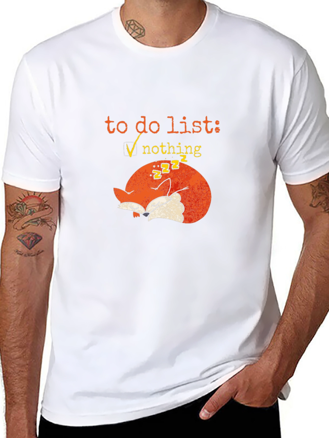 Lazy Fox To-Do List Graphic Tee