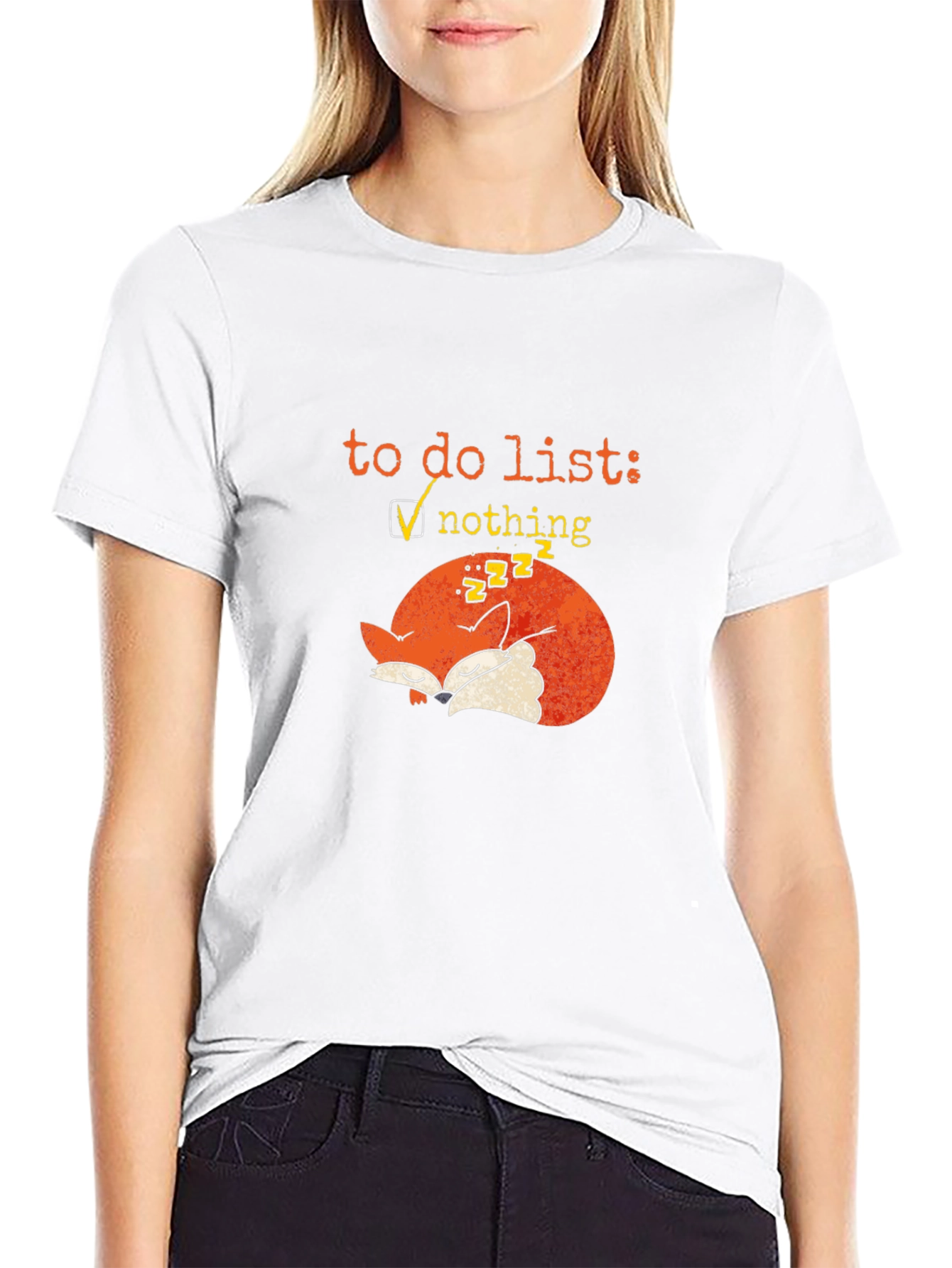 Lazy Fox To-Do List Graphic Tee