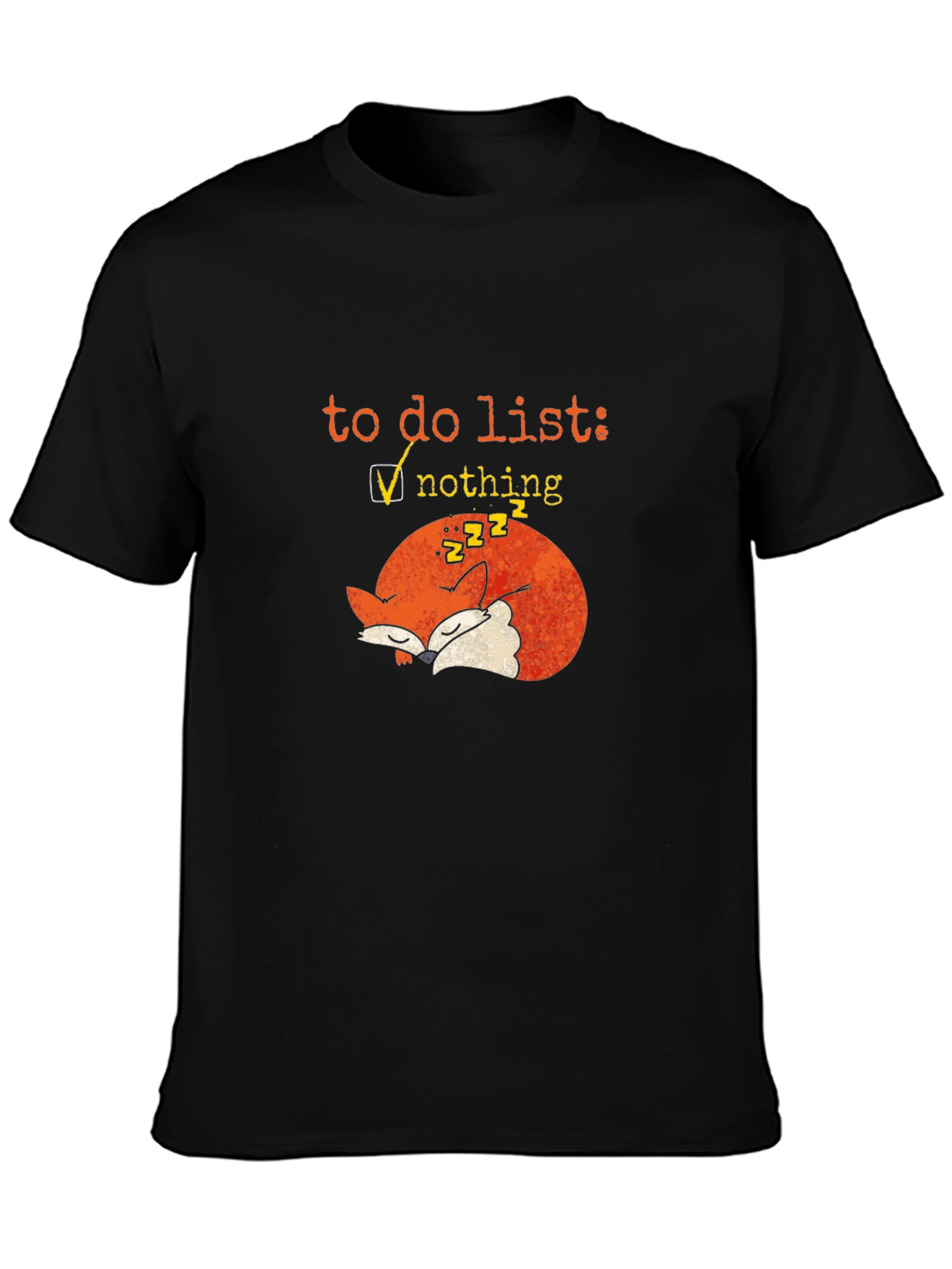 Lazy Fox To-Do List Graphic Tee