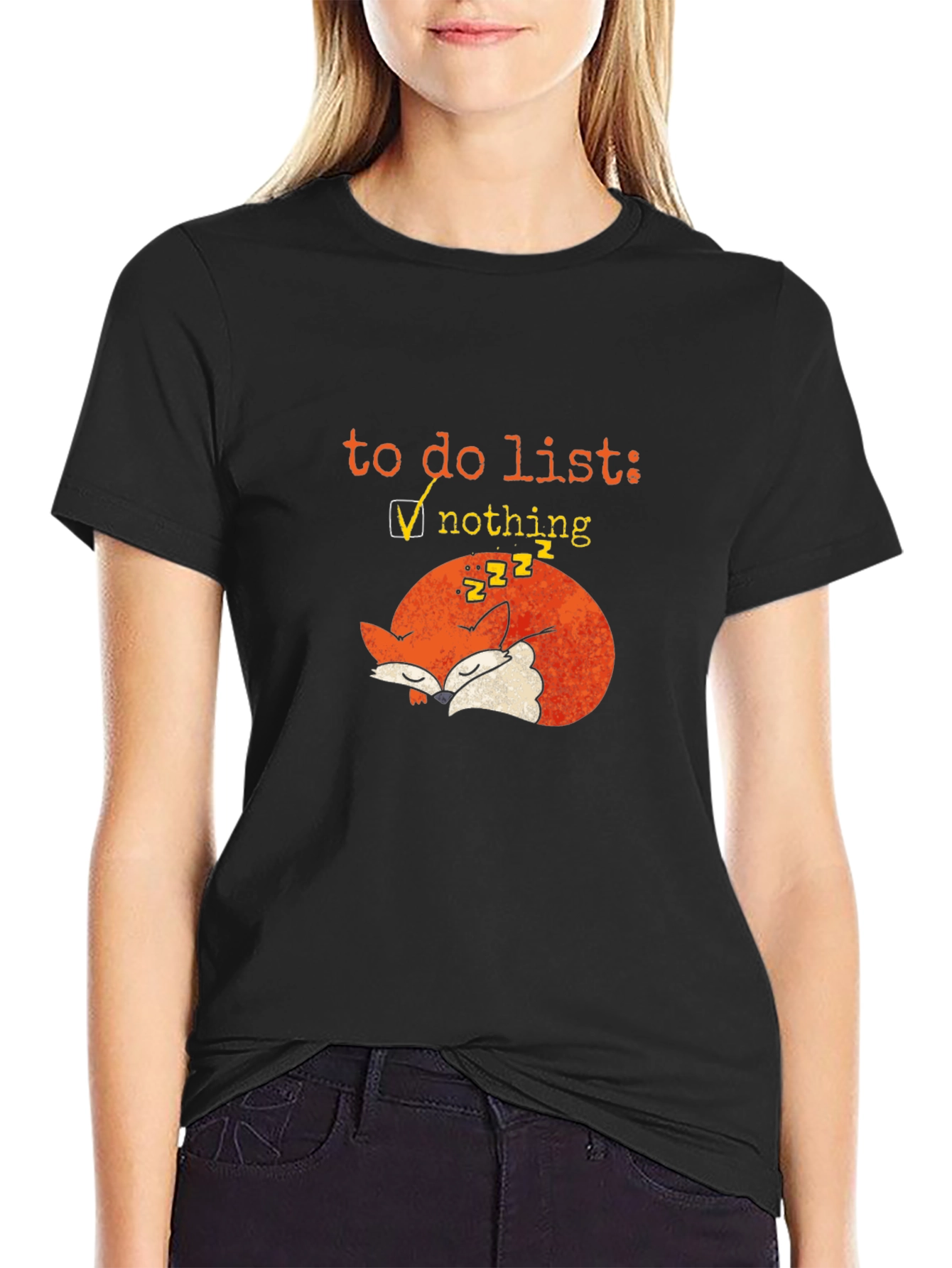Lazy Fox To-Do List Graphic Tee