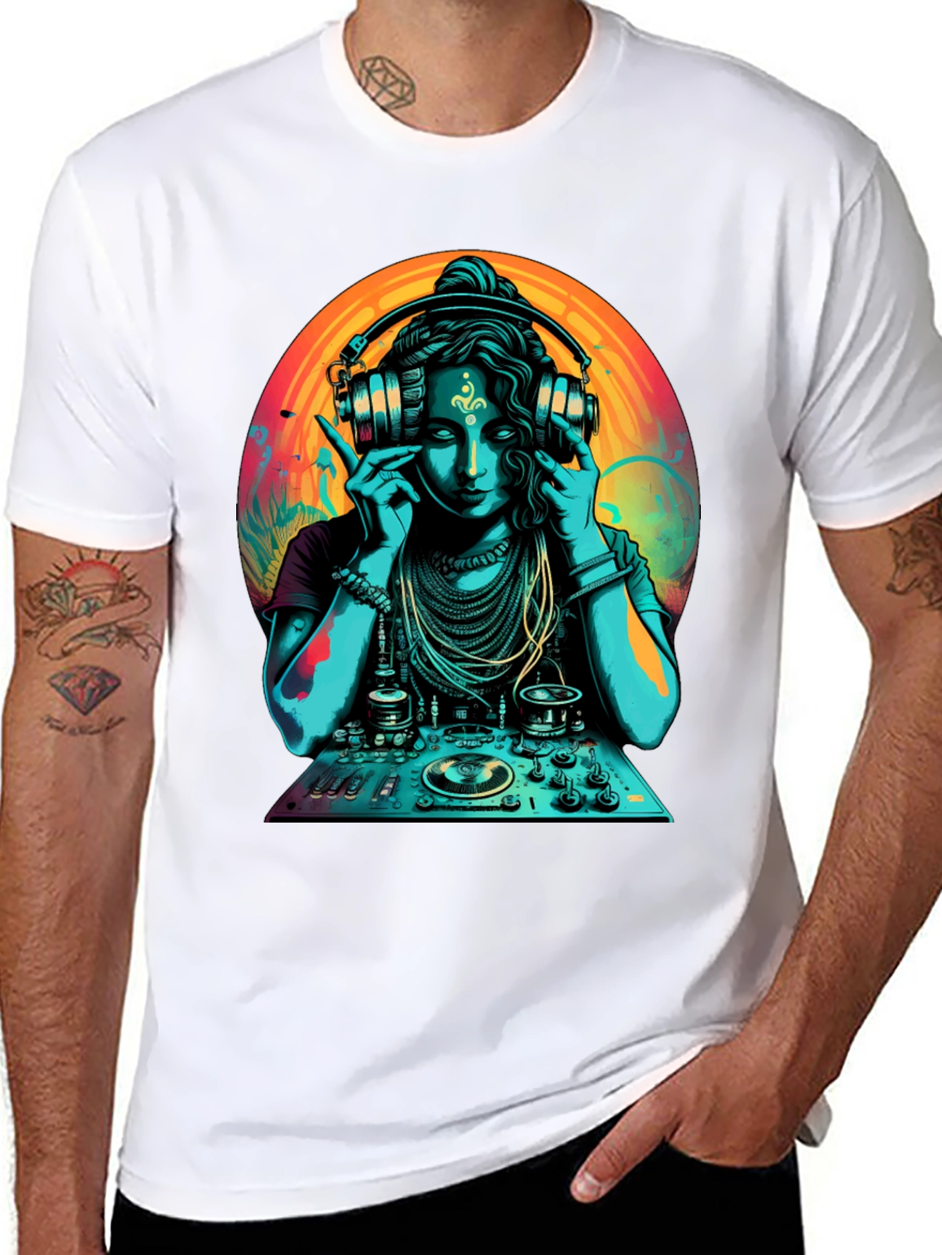 DJ Shiva T-Shirt - Black Cotton Graphic Tee