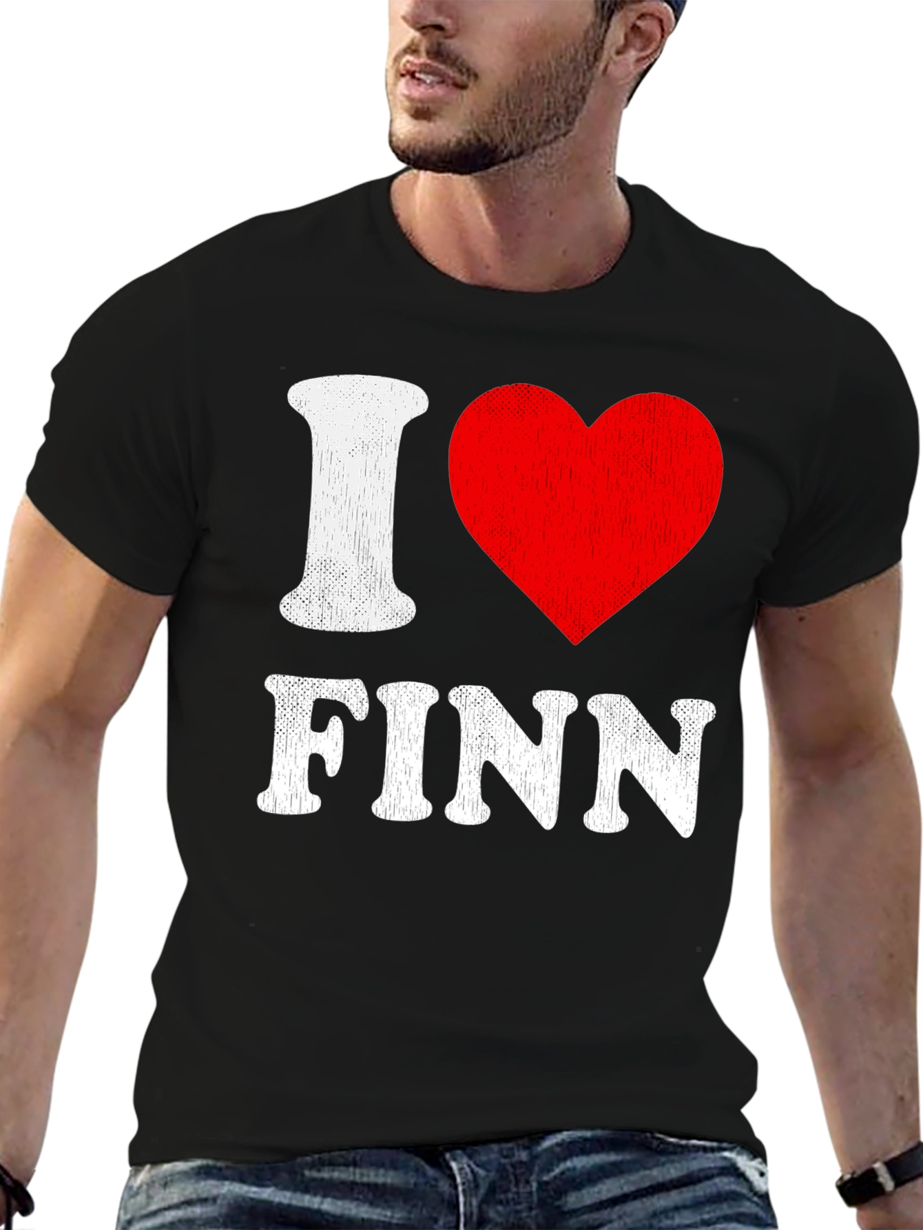 I Heart Finn T-Shirt - Black Graphic Tee