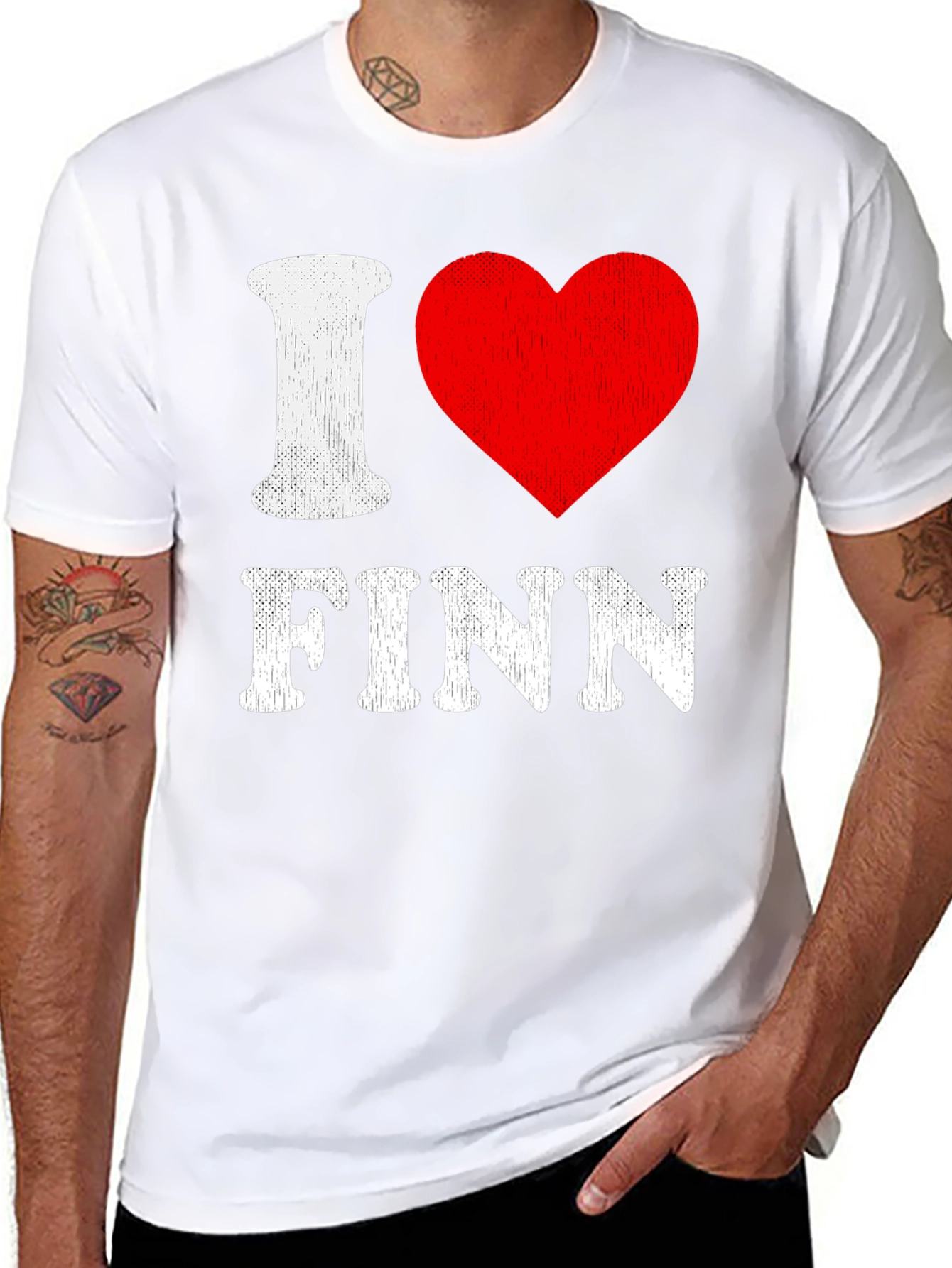 I Heart Finn T-Shirt - Black Graphic Tee