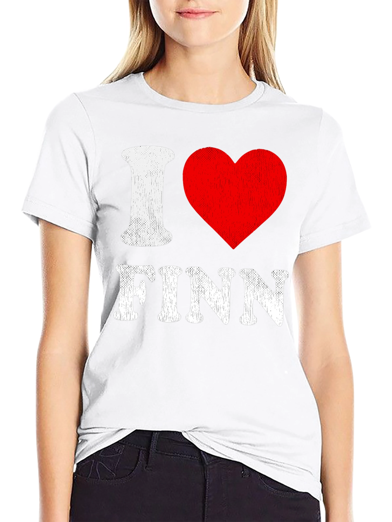 I Heart Finn T-Shirt - Black Graphic Tee