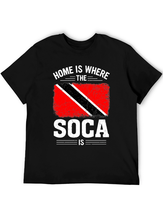 Trinidad & Tobago Flag T-Shirt - Home Is Where The Soca Is