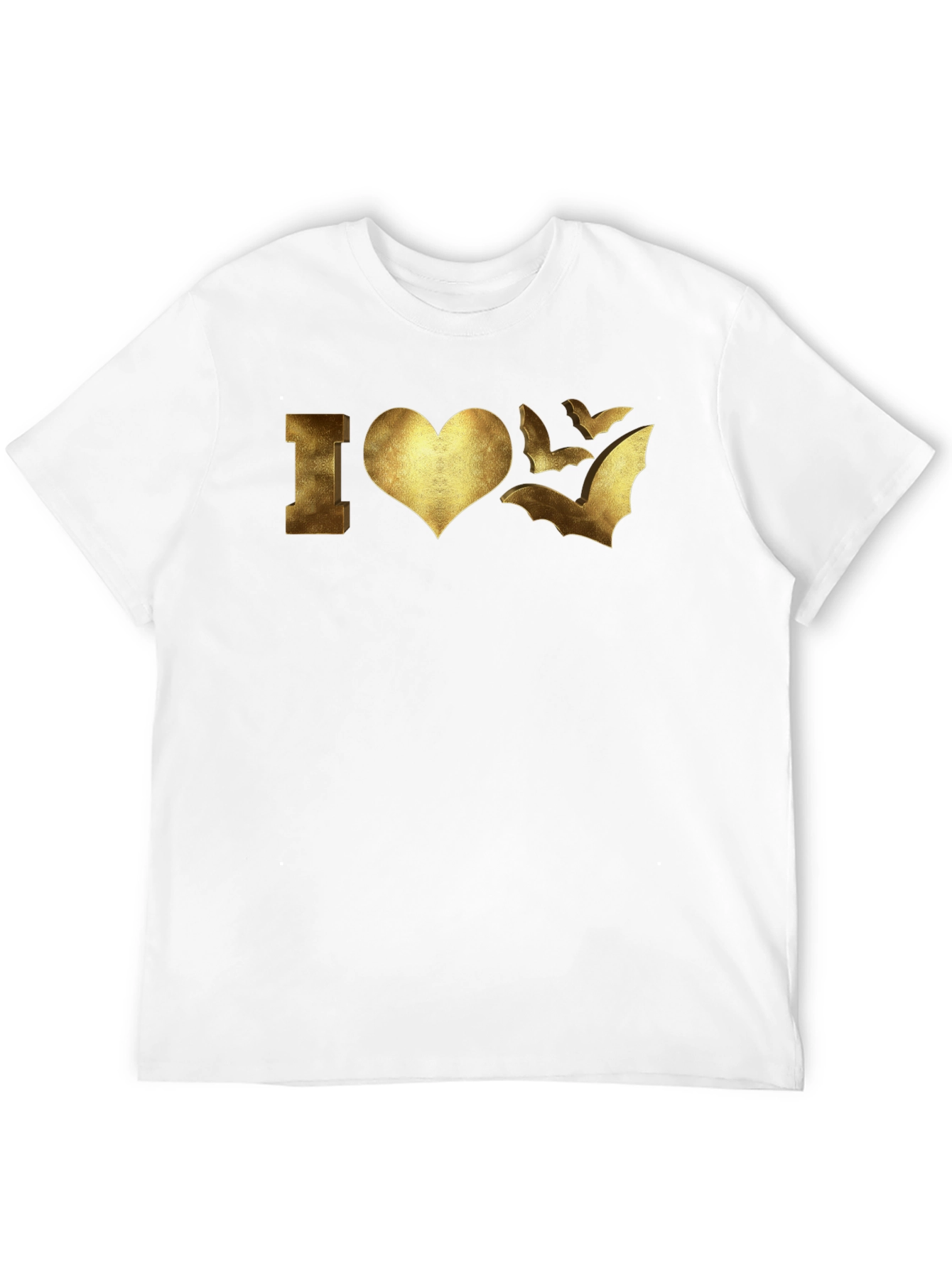 I Love Bats Graphic T-Shirt - Black