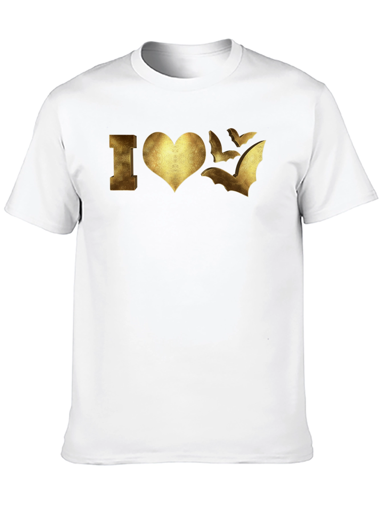 I Love Bats Graphic T-Shirt - Black