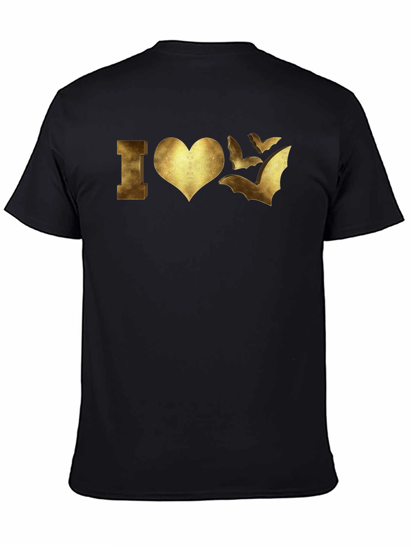 I Love Bats Graphic T-Shirt - Black