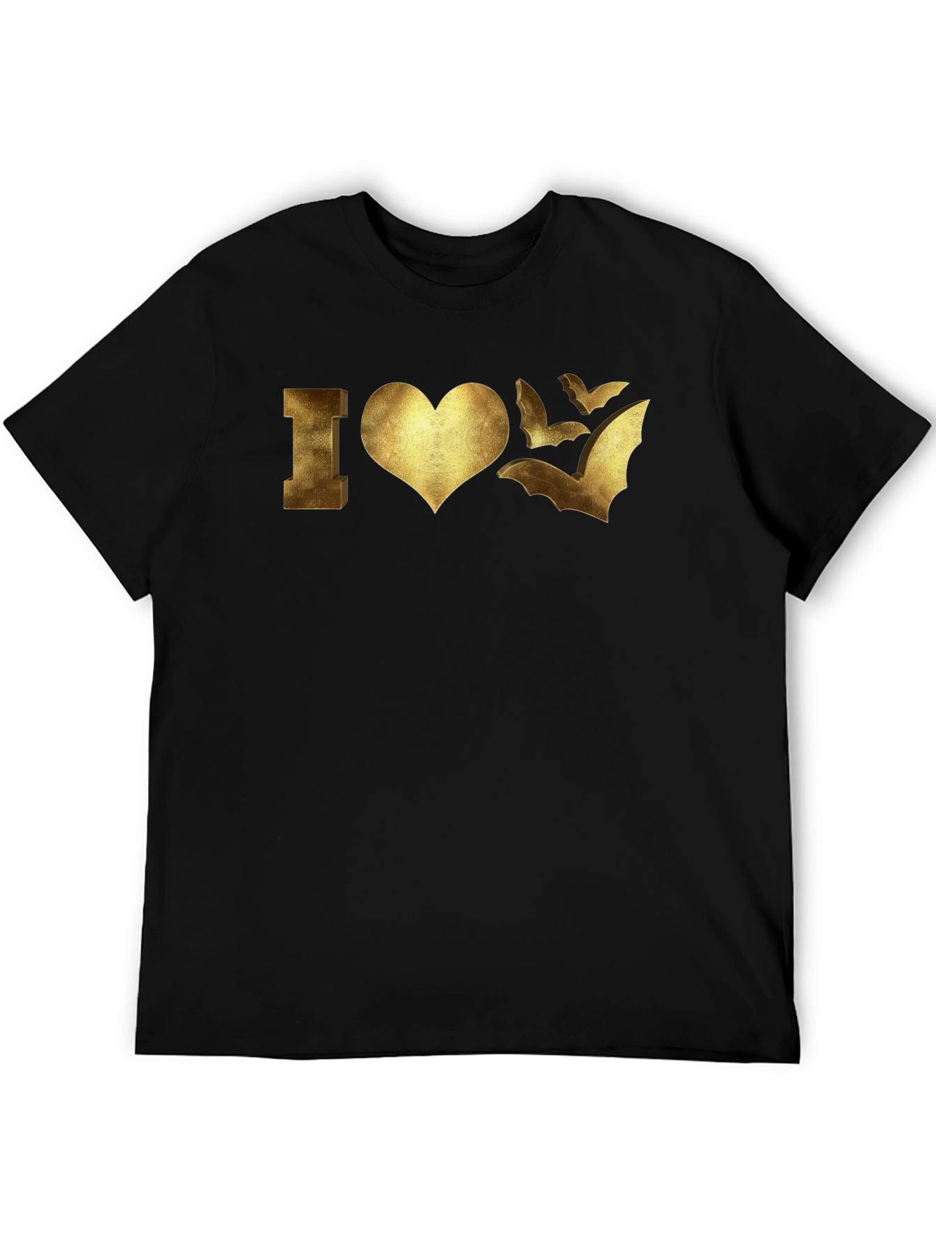 I Love Bats Graphic T-Shirt - Black