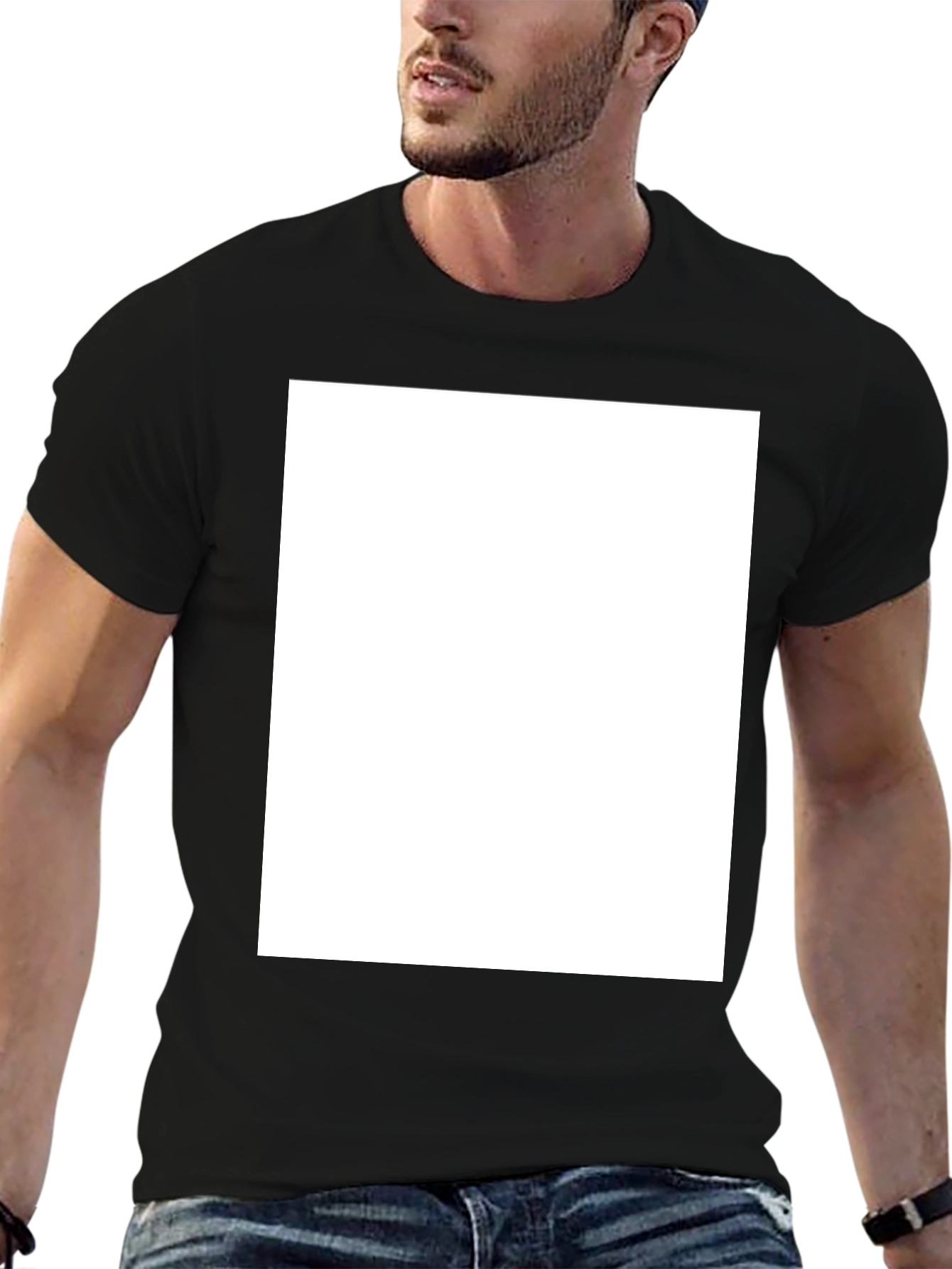 Mens Black Crew Neck T-Shirt