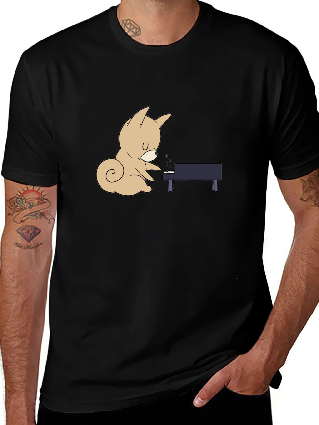 Piano Squirrel T-Shirt - Cute Music Lover Tee