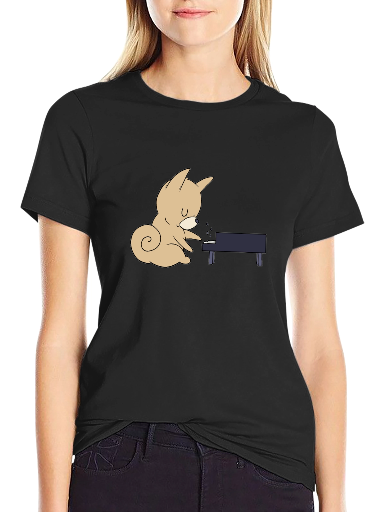 Piano Squirrel T-Shirt - Cute Music Lover Tee