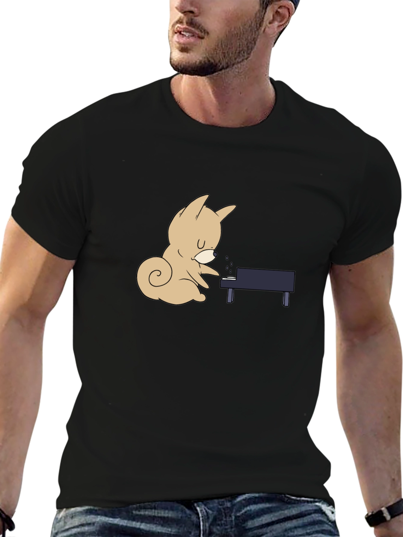 Piano Squirrel T-Shirt - Cute Music Lover Tee