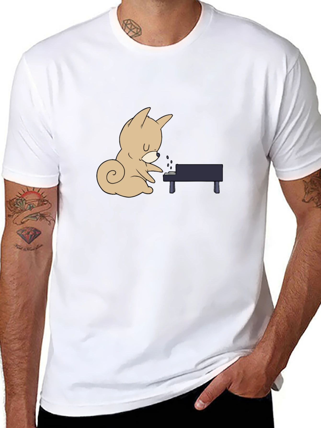 Piano Squirrel T-Shirt - Cute Music Lover Tee